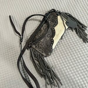 Western Fringe/Hide Crossbody